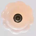 Ozita Retro Milk Glass Semi Flush Mount Eloise Ceiling Light