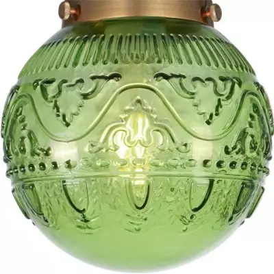 Ixionis Vintage Engraved Pattern Globe Glass Flush Mount Ceiling Light Ixionis Vintage Engraved Pattern Globe Glass Flush Mount Ceiling Light
