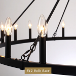 Raeth Farmhouse 24 Lights Wagon Wheel Candle Style Chandelier