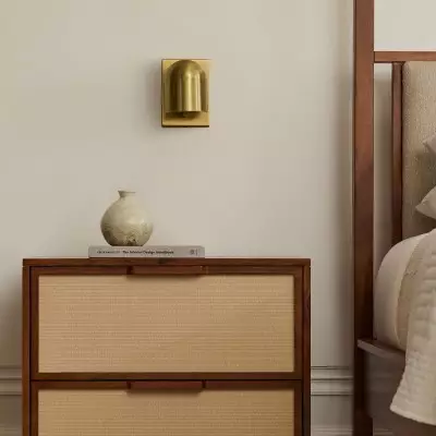 Lyros Retro Small Dome Style Pivoting Bedside Sconce Lyros Retro Small Dome Style Pivoting Bedside Sconce