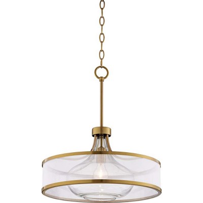 Myrith Antique Organza Glass Drum Shape Pendant Light Myrith Antique Organza Glass Drum Shape Pendant Light