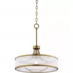 Myrith Antique Organza Glass Drum Shape Pendant Light Myrith Antique Organza Glass Drum Shape Pendant Light