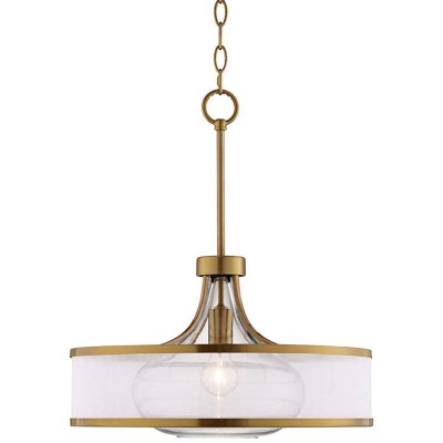 Myrith Antique Organza Glass Drum Shape Pendant Light Myrith Antique Organza Glass Drum Shape Pendant Light