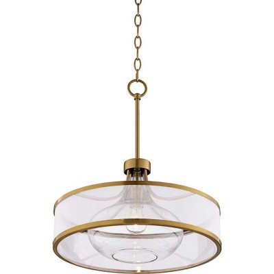 Myrith Antique Organza Glass Drum Shape Pendant Light Myrith Antique Organza Glass Drum Shape Pendant Light