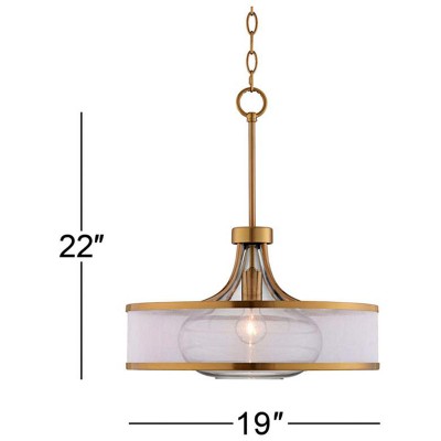 Myrith Antique Organza Glass Drum Shape Pendant Light Myrith Antique Organza Glass Drum Shape Pendant Light