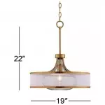 Myrith Antique Organza Glass Drum Shape Pendant Light Myrith Antique Organza Glass Drum Shape Pendant Light