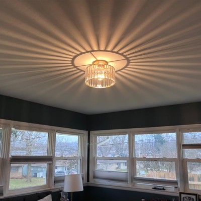 Auroran Modern Crystal Semi Flush Mount Ceiling Light Auroran Modern Crystal Semi Flush Mount Ceiling Light