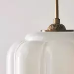 Cyrilith Vintage Milk Glass Oiled Brass Eloise Pendant light