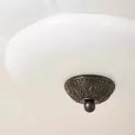 Cyrilith Vintage Milk Glass Oiled Brass Eloise Pendant light Cyrilith Vintage Milk Glass Oiled Brass Eloise Pendant light