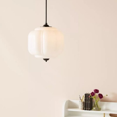 Cyrilith Vintage Milk Glass Oiled Brass Eloise Pendant light Cyrilith Vintage Milk Glass Oiled Brass Eloise Pendant light