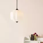 Cyrilith Vintage Milk Glass Oiled Brass Eloise Pendant light Cyrilith Vintage Milk Glass Oiled Brass Eloise Pendant light