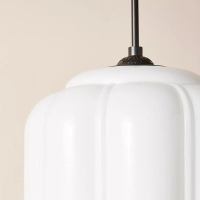 Cyrilith Vintage Milk Glass Oiled Brass Eloise Pendant light Cyrilith Vintage Milk Glass Oiled Brass Eloise Pendant light