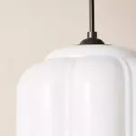 Cyrilith Vintage Milk Glass Oiled Brass Eloise Pendant light Cyrilith Vintage Milk Glass Oiled Brass Eloise Pendant light