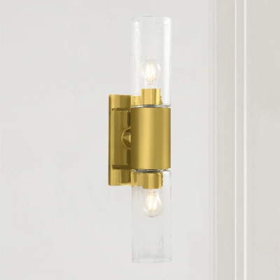 Zeylen Frances Water Ripple Glass Double Tube Sconce Zeylen Frances Water Ripple Glass Double Tube Sconce
