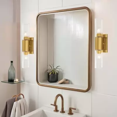 Zeylen Frances Water Ripple Glass Double Tube Sconce Zeylen Frances Water Ripple Glass Double Tube Sconce