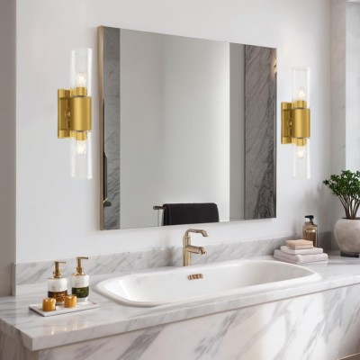 Zeylen Frances Water Ripple Glass Double Tube Sconce Zeylen Frances Water Ripple Glass Double Tube Sconce