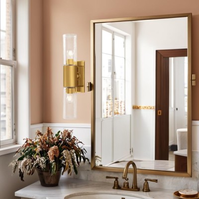 Zeylen Frances Water Ripple Glass Double Tube Sconce Zeylen Frances Water Ripple Glass Double Tube Sconce