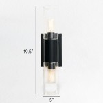 Zeylen Frances Water Ripple Glass Double Tube Sconce