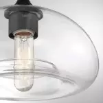 Thyran Farmhouse Small Globe Clear Glass Flush Mount Ceiling Light