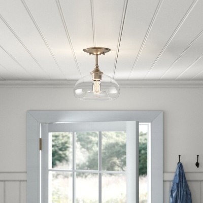 Thyran Farmhouse Small Globe Clear Glass Flush Mount Ceiling Light Thyran Farmhouse Small Globe Clear Glass Flush Mount Ceiling Light