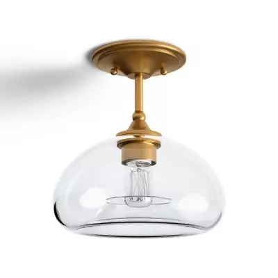 Thyran Farmhouse Small Globe Clear Glass Flush Mount Ceiling Light Thyran Farmhouse Small Globe Clear Glass Flush Mount Ceiling Light
