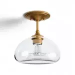 Blake Vintage Industrial Bronze Drum Flush Mount Ceiling Blake Vintage Industrial Bronze Drum Flush Mount Ceiling