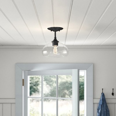 Thyran Farmhouse Small Globe Clear Glass Flush Mount Ceiling Light Thyran Farmhouse Small Globe Clear Glass Flush Mount Ceiling Light