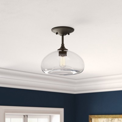 Thyran Farmhouse Small Globe Clear Glass Flush Mount Ceiling Light Thyran Farmhouse Small Globe Clear Glass Flush Mount Ceiling Light