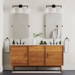 Navya Modern 3-Light Milk Glass Bathroom Sconce