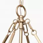 Vornix Modern 4 Light Gold Textured Glass Drum Pendant Light