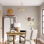 Vornix Modern 4 Light Gold Textured Glass Drum Pendant Light