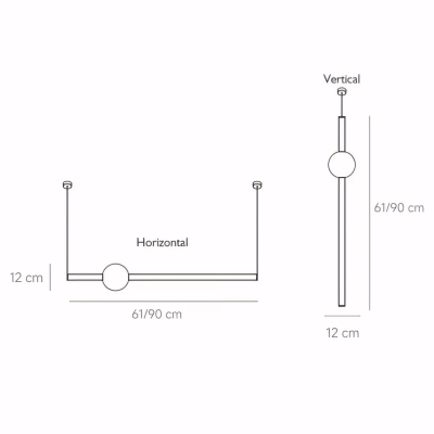 Orion Nordic LED Tube Pendant Light Orion Nordic LED Tube Pendant Light