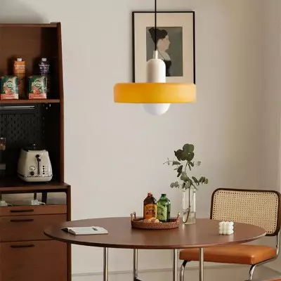Xanadu Bauhaus Stained Glass Disc Pendant Light Xanadu Bauhaus Stained Glass Disc Pendant Light