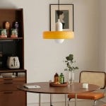 Xanadu Bauhaus Stained Glass Disc Pendant Light Xanadu Bauhaus Stained Glass Disc Pendant Light