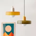 Xanadu Bauhaus Stained Glass Disc Pendant Light Xanadu Bauhaus Stained Glass Disc Pendant Light