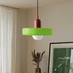 Xanadu Bauhaus Stained Glass Disc Pendant Light Xanadu Bauhaus Stained Glass Disc Pendant Light