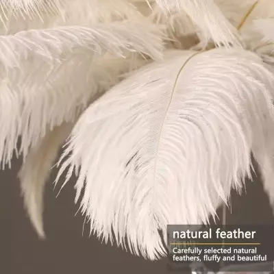 Caden Modern Nordic Ostrich Feather Chandelier