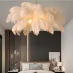 Caden Modern Nordic Ostrich Feather Chandelier