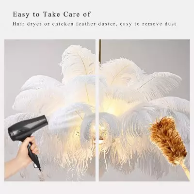 Caden Modern Nordic Ostrich Feather Chandelier