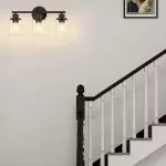 Lynor Classic Farmhouse Clear Glass Triple Sconce Lynor Classic Farmhouse Clear Glass Triple Sconce