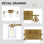 Lynor Classic Farmhouse Clear Glass Triple Sconce