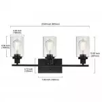 Lynor Classic Farmhouse Clear Glass Triple Sconce Lynor Classic Farmhouse Clear Glass Triple Sconce