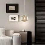 Vylith Brass Cognac Glass Single Hanging Lamp