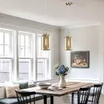 Vylith Brass Cognac Glass Single Hanging Lamp