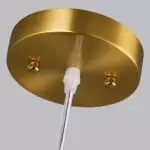 Vylith Brass Cognac Glass Single Hanging Lamp