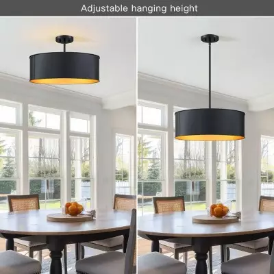 Zanthe 4 Light Vintage Industrial Iron Drum Chandelier