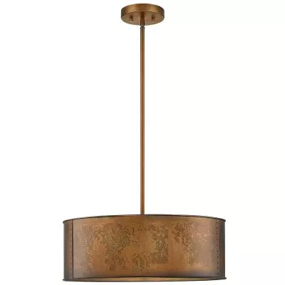 Zanthe 4 Light Vintage Industrial Iron Drum Chandelier