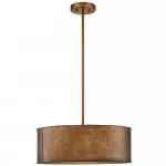 Zanthe 4 Light Vintage Industrial Iron Drum Chandelier