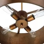 Zanthe 4 Light Vintage Industrial Iron Drum Chandelier