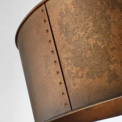 Zanthe 4 Light Vintage Industrial Iron Drum Chandelier